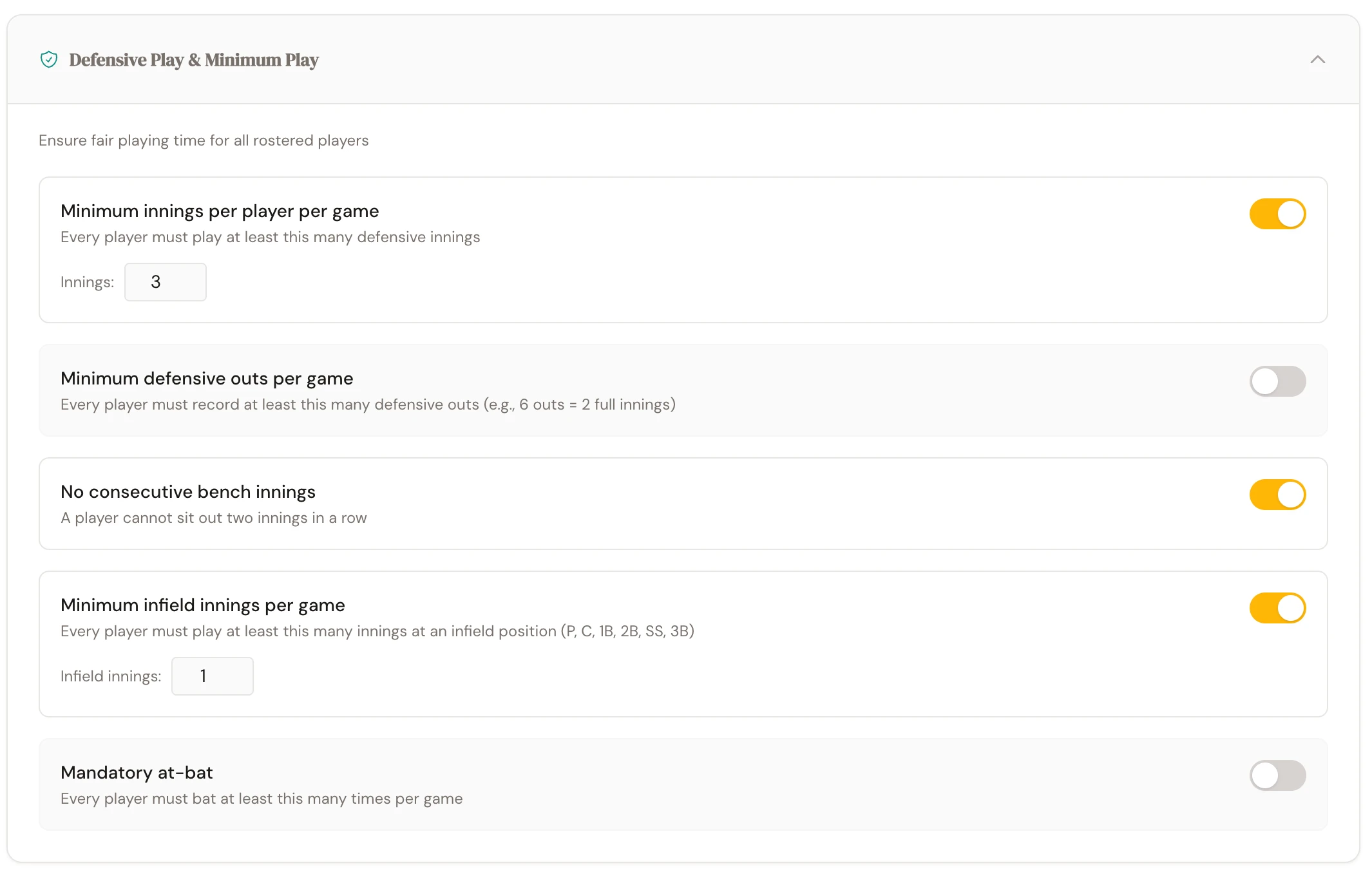Configurable rules in Who’s on Second